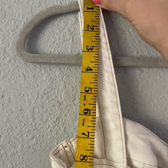 Reformation Nikki Bustier Denim Mini Dress Off White Color Size 4 Like New - Picture 5 of 7